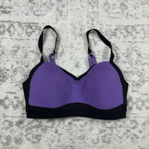 Brooks Bra FineForm Convertible Run Running Purple Black Size Medium 34CD-36C